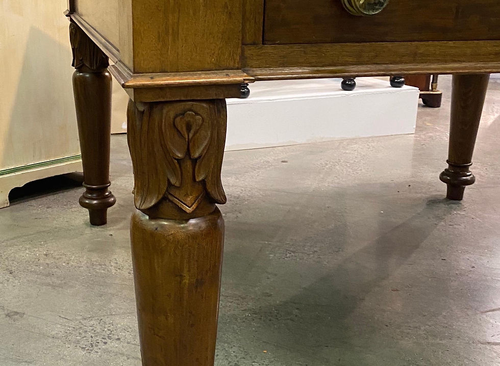 Thumbnail: 19th Century English Mahogany and Leather Partners Writing Table