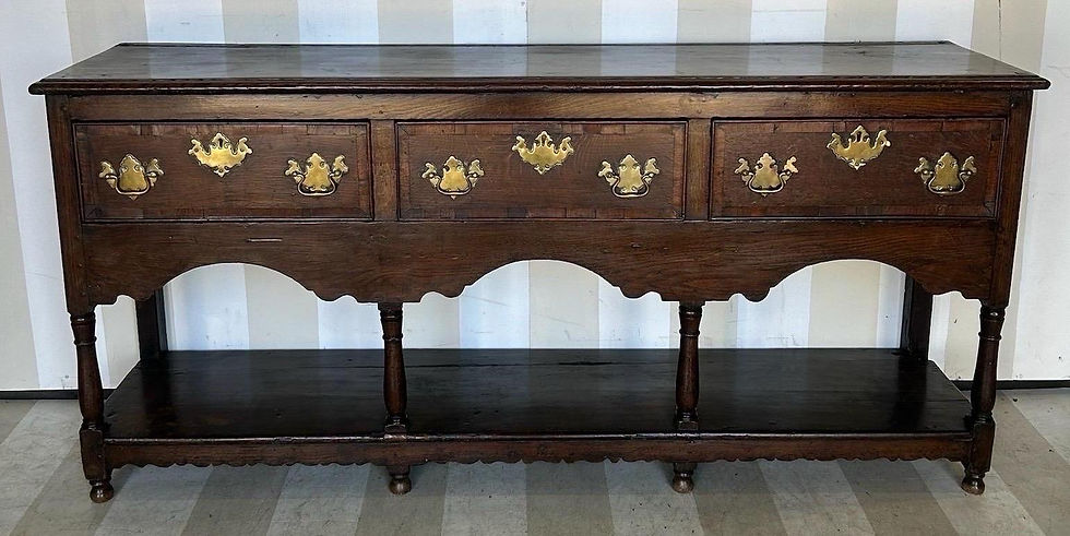 Thumbnail: 18th-19th Century Welsh Elm and Oak Dresser with Potboard