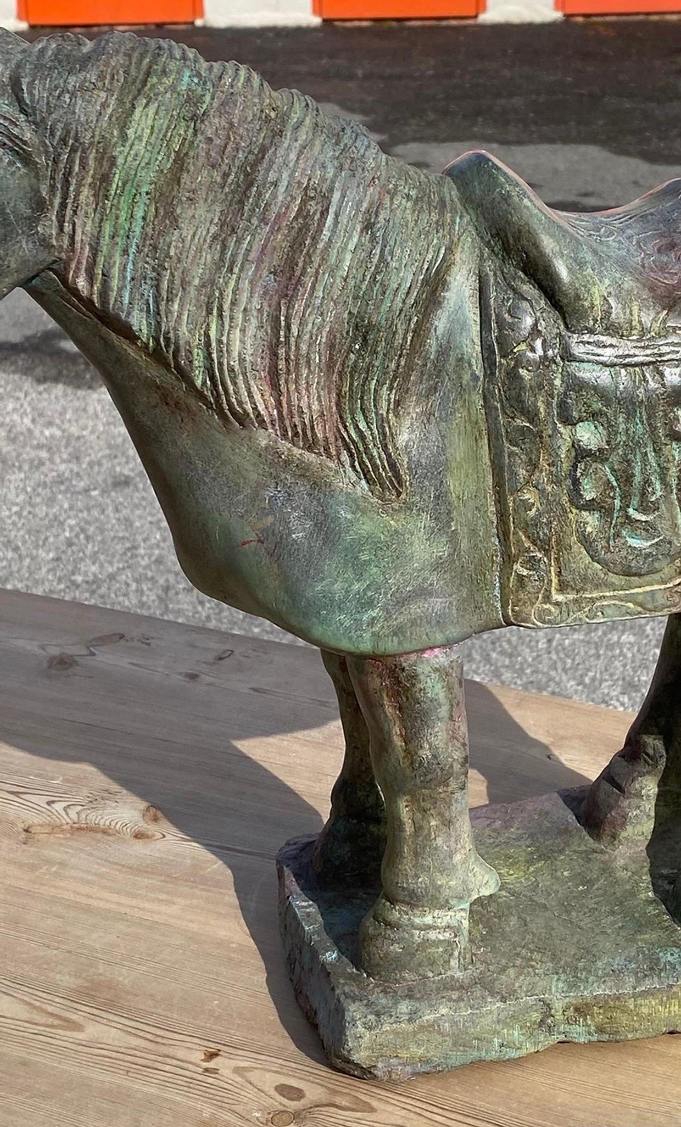 Thumbnail: Pair of Carved Stone Tang Horses