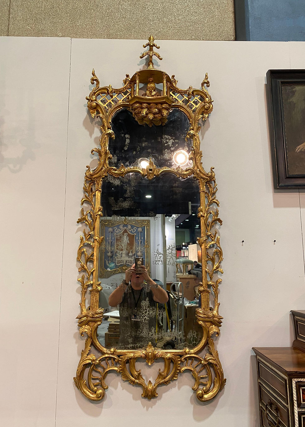Thumbnail: Incredible Pair 18th Century Georgian Chinese Chippendale Mirrors Florian Papp