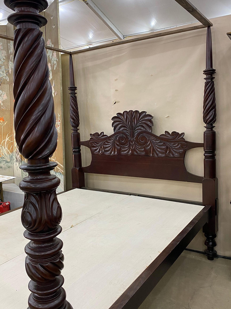 Thumbnail: 19th Century British West Indies 4 Post Bed from Jamaica (California King)