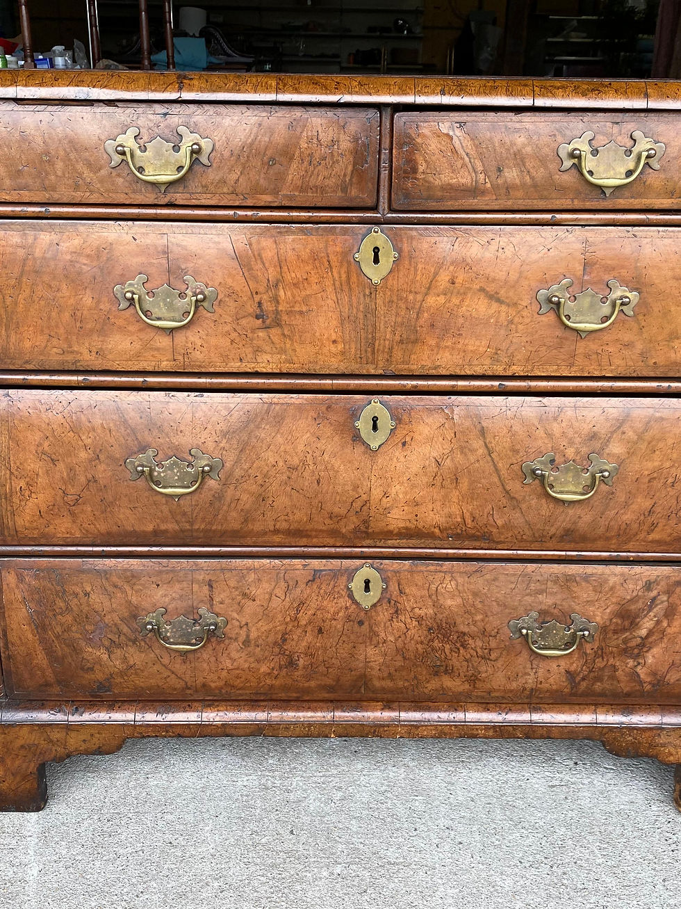 Thumbnail: 18th Century English Burl Walnut Chest