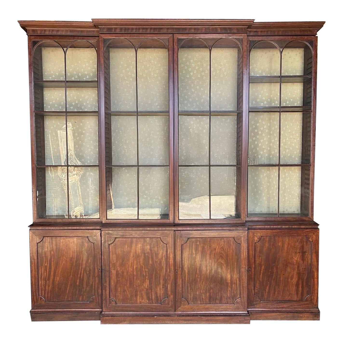 Fantastic 18th Century Georgian Mahogany Breakfront Bookcase