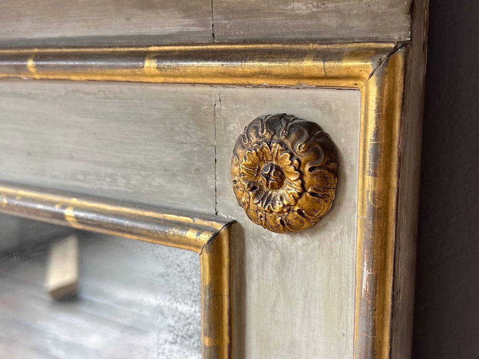 Thumbnail: Late 18th, Early 19th Century French Painted and Giltwood Mirrored Console