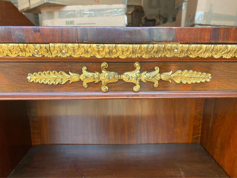 Thumbnail: 19th Century Rosewood and Steel English Regency Bookcase or Cabinet