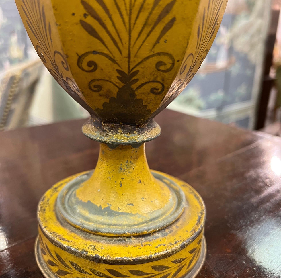 Thumbnail: 19th Century Paint Decorated Tole Urn