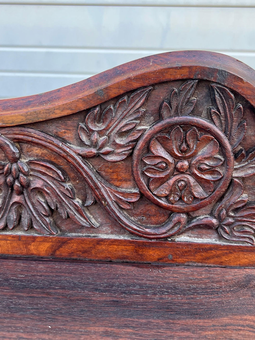 Thumbnail: 19th Century, Anglo Indian 4 Door Credenza with Carved Pineapple Backsplash