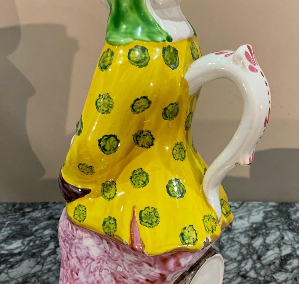Thumbnail: 19th Century Polychrome French Faience Wine Decanter