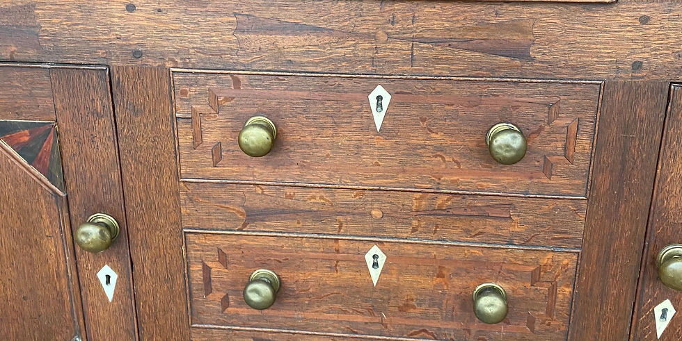 Thumbnail: 19th century inlaid Welsh Oak Cupboard