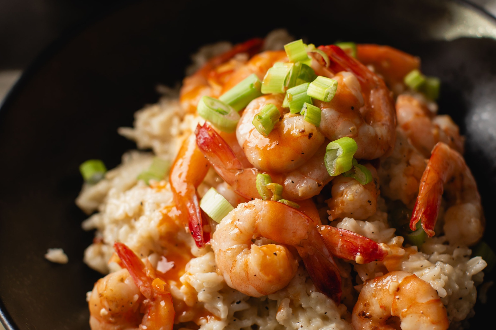 Shrimp Over White Rice