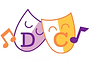 Logo escuela de teatro damas de comedia 
