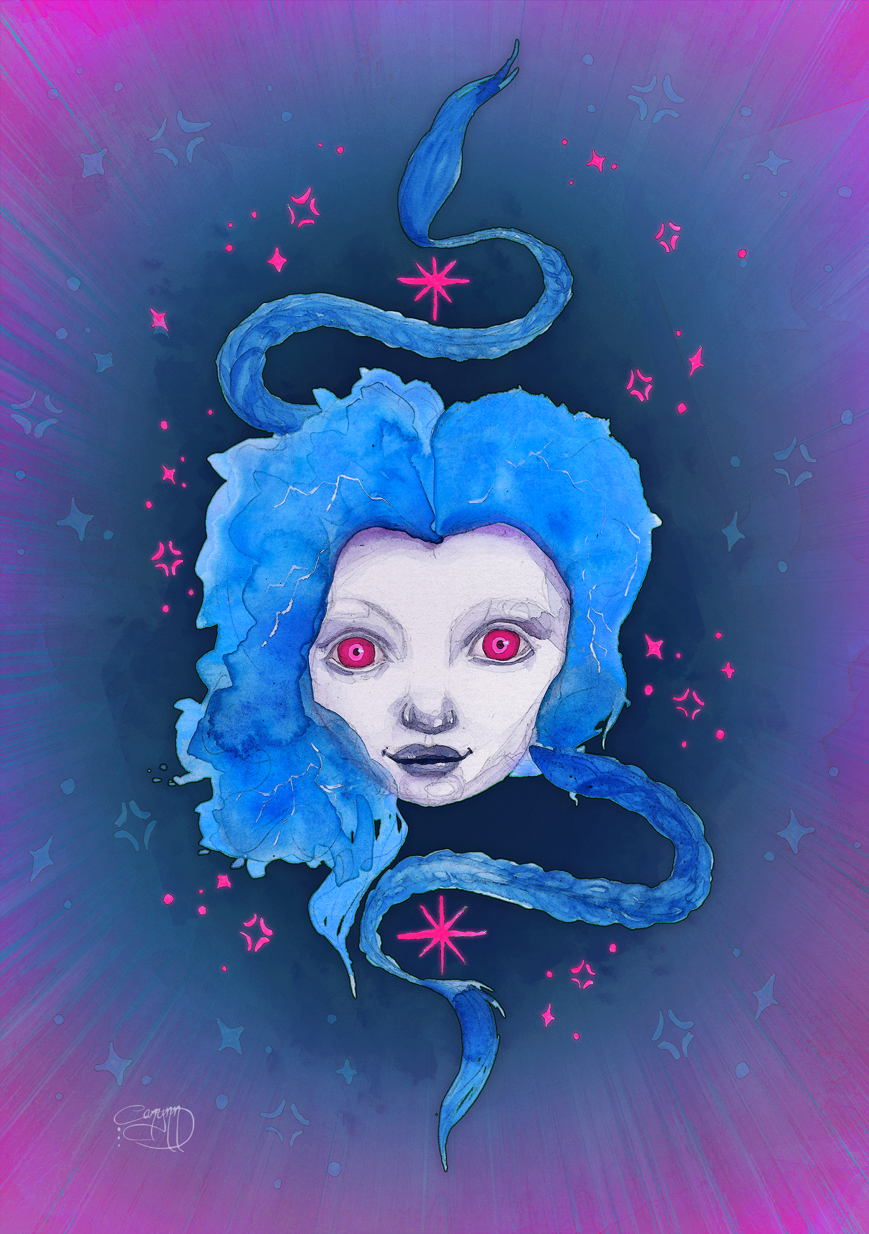 Jinx Poster Print Fundo Escuro (Baile das Raposas 2024)