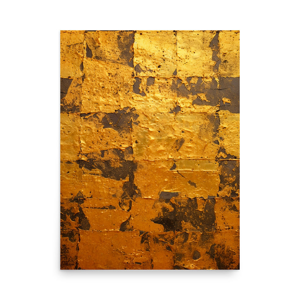 Gold Paint Wabi Sabi Art Print Japanese Modern Kintsugi Japandi