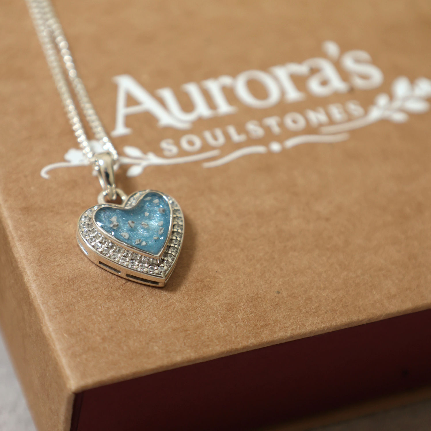 Kamira Heart Silver Memorial Necklace