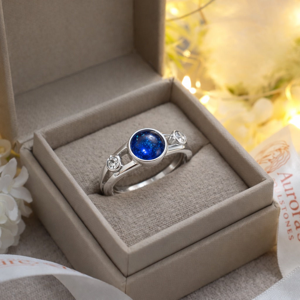 Vita Double Band Silver Memorial Ring