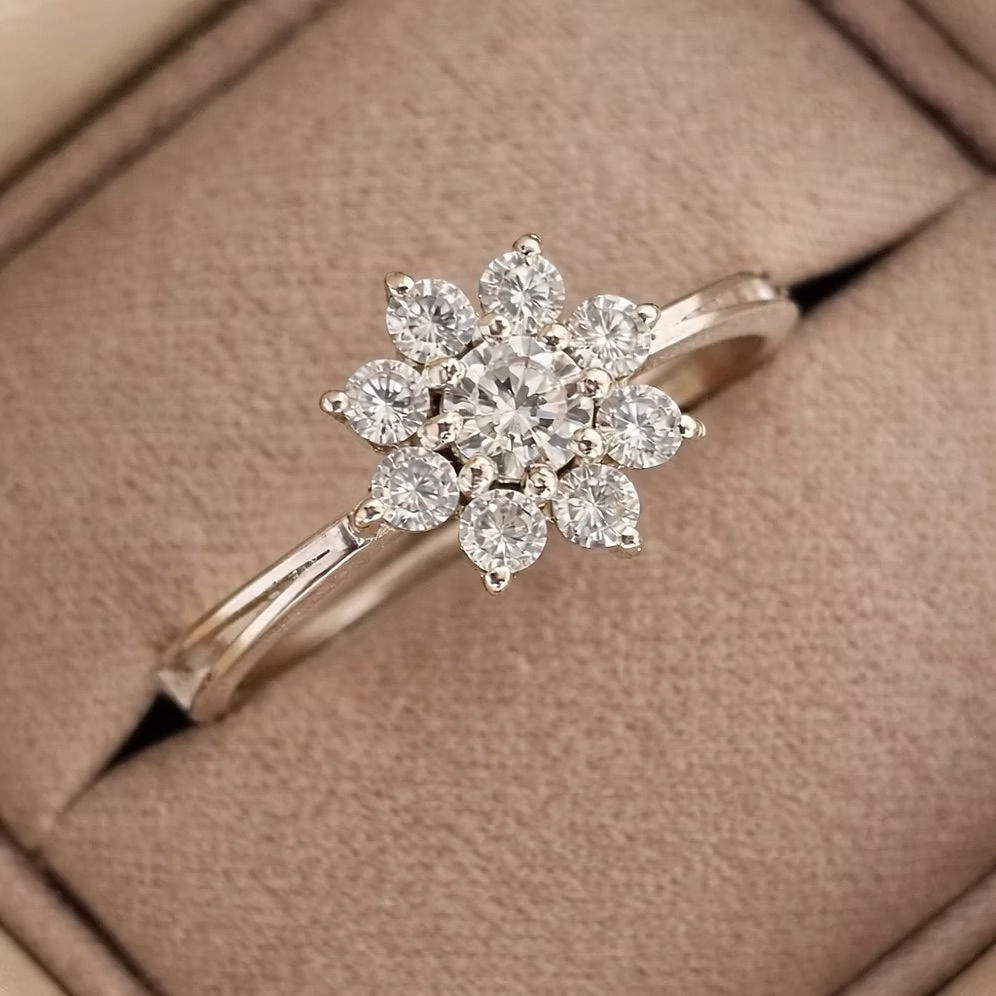 9ct Gold Celestial CZ Memorial Ring