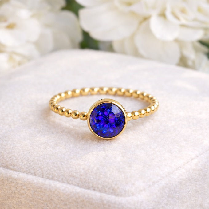Thumbnail: Rolled Gold Memorial Bubble Ring