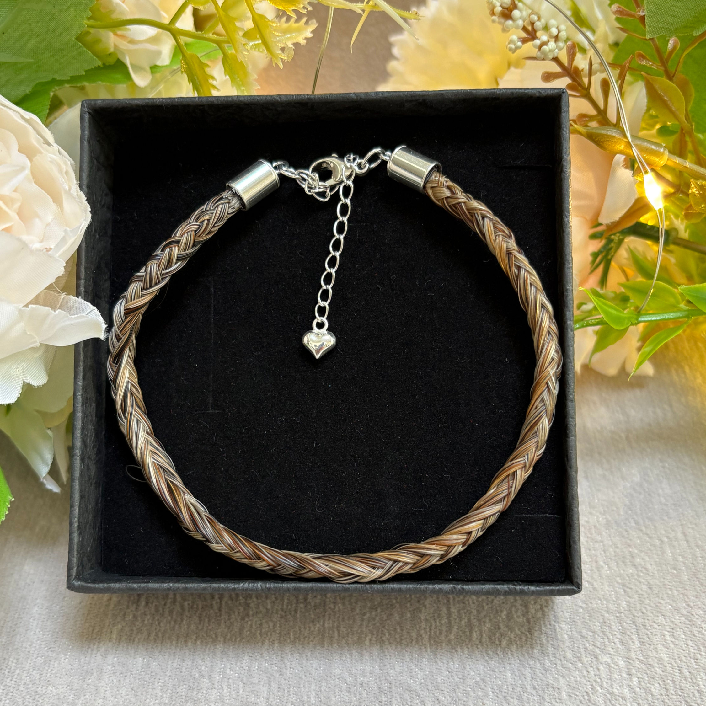 Sterling Silver Plaited Horse Hair Bracelet