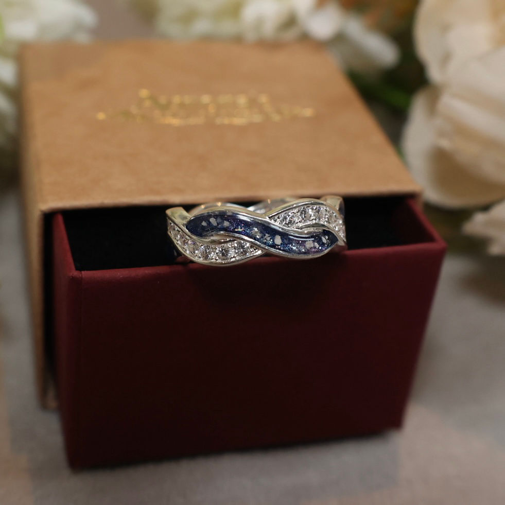 Half Infinity Silver Memorial Ring