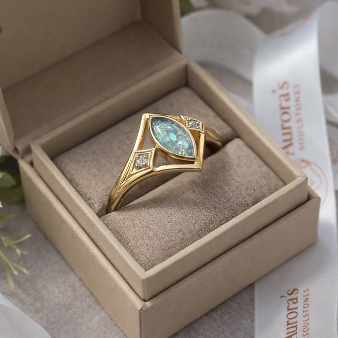 Thumbnail: Eimy Silver Marquise Memorial Ring (Available in yellow and rose gold plating)