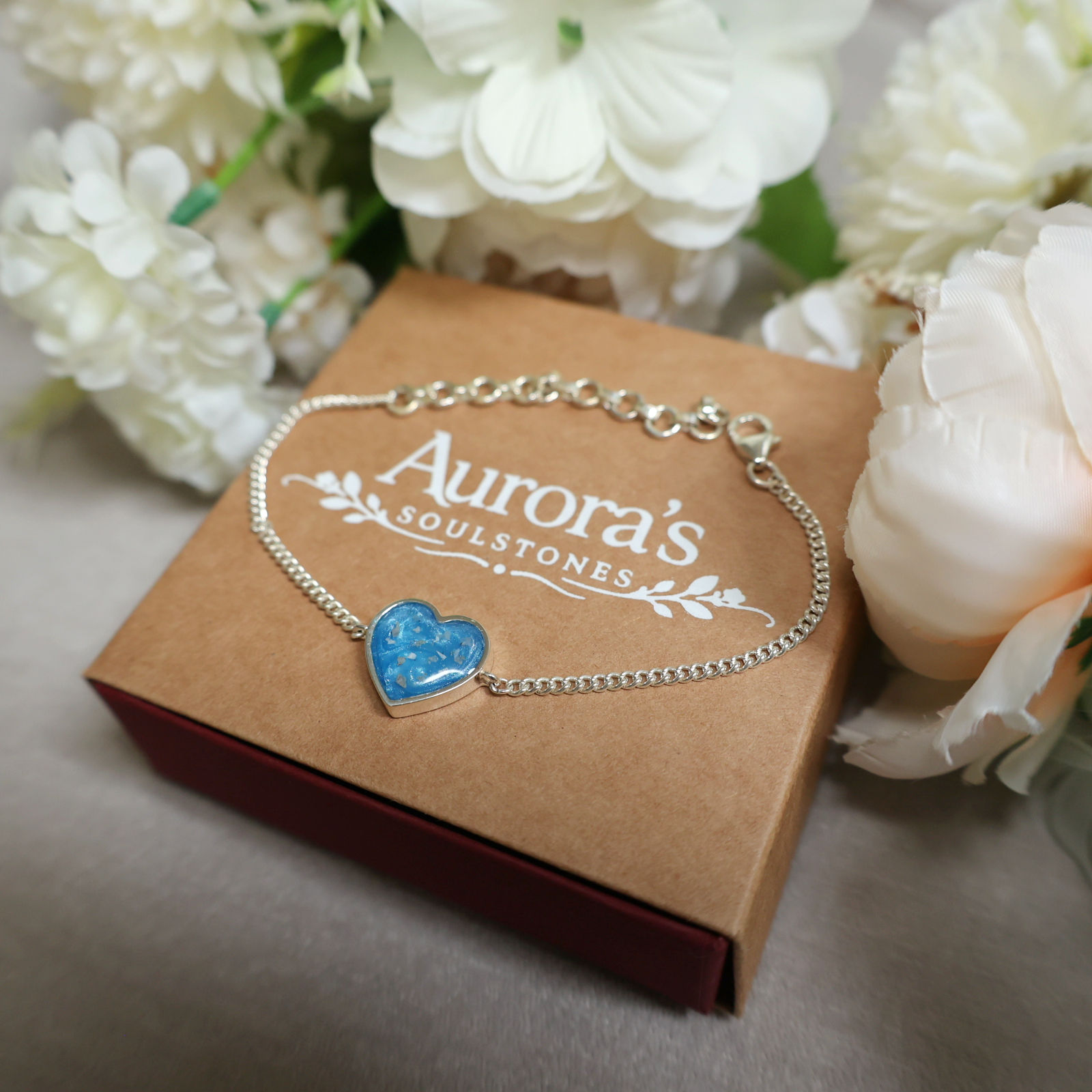 Lucy Adjustable Curb Chain Silver Memorial Bracelet