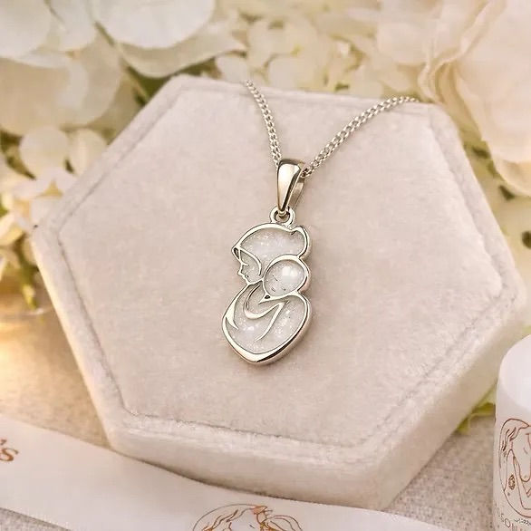 Thumbnail: In My Arms Silver Memorial Necklace (Available in gold plating)