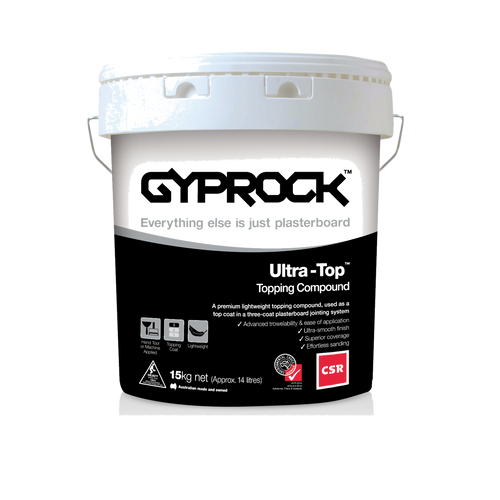Gyprock UltraTop Topping Compound 15kg Bucket R&D Sayers