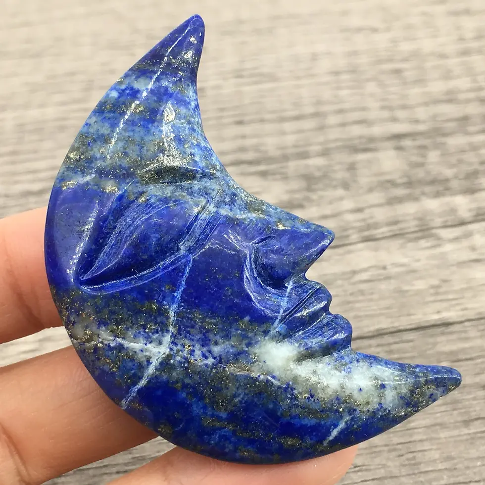 Thumbnail: Diy Natural Cherry Blossom Flower Agate Moon Face Crystal Crystals Moon