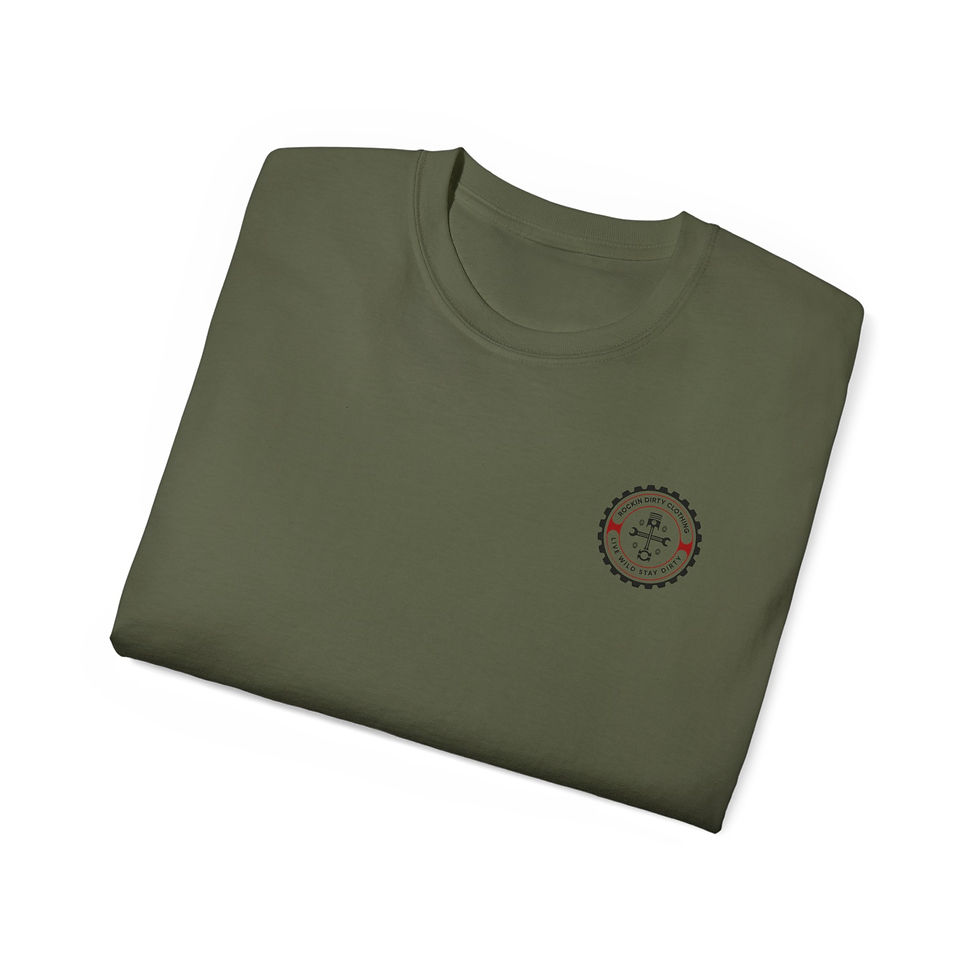 Thumbnail: Dark Green Moto 2 stroke Ultra Cotton Tee