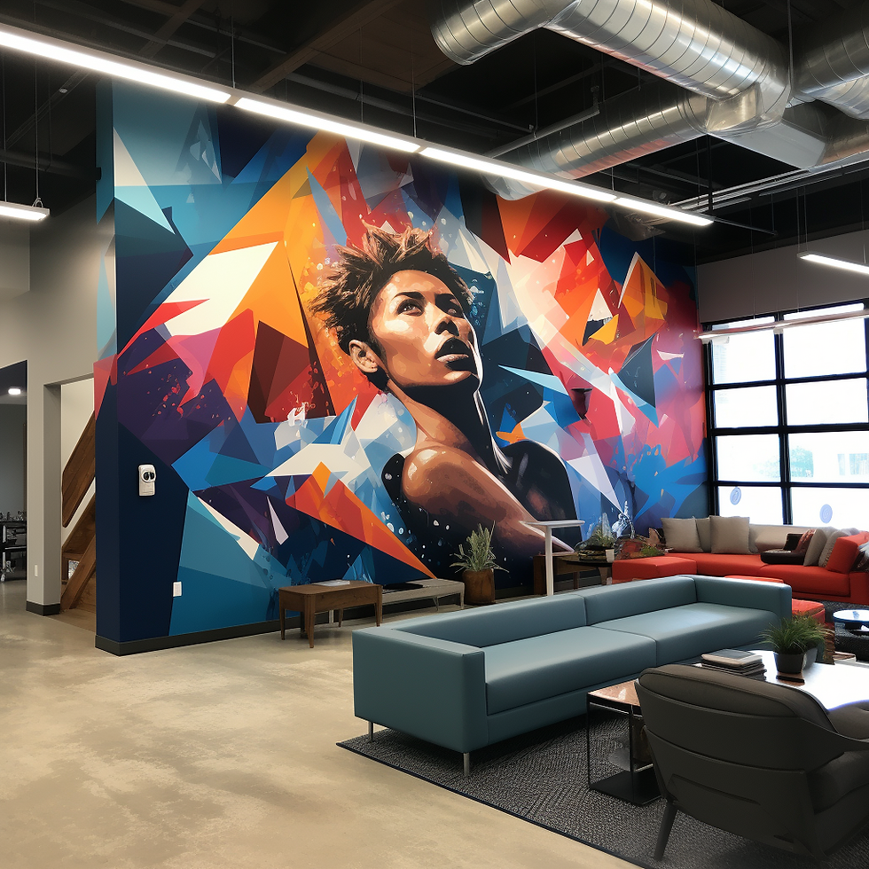 wall mural, wall graphics, interior graphics, wall decor, retail interor graphics