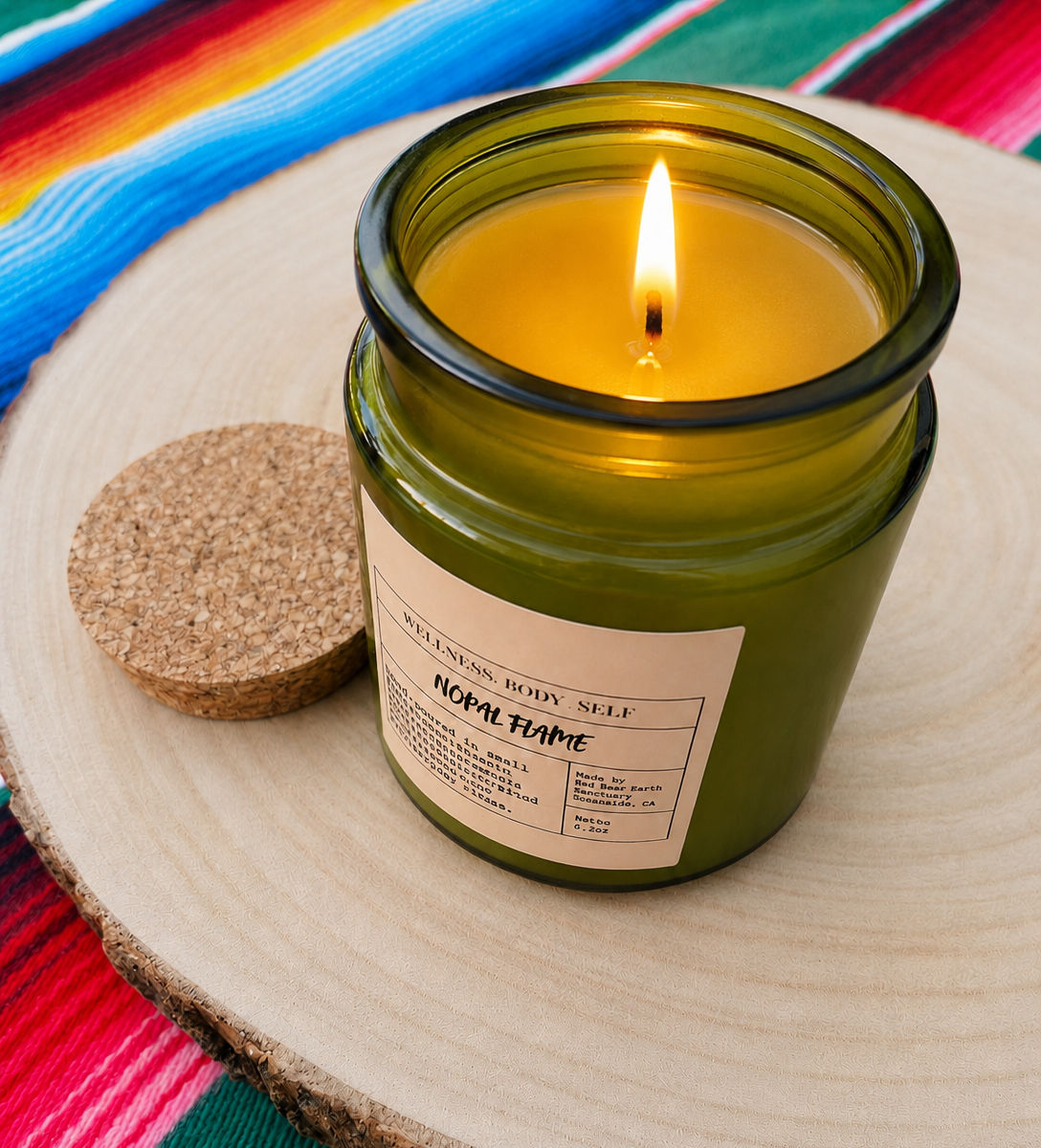 Nopal Flame - Grounding Massage Candle Palo santo + Vanilla