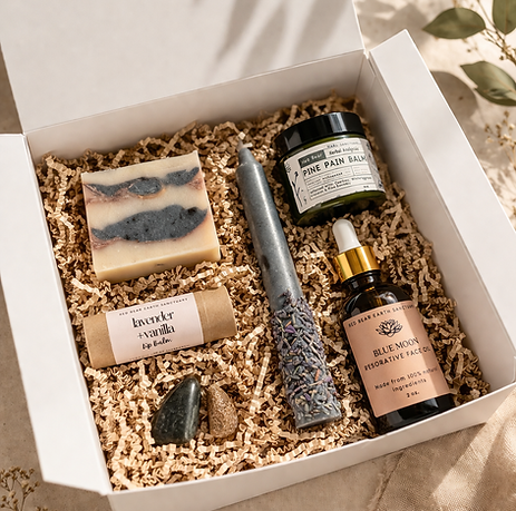 Spa gift box with natural skincare items.png