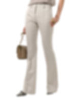 Pantalon bootcut en gabardine de coton et laine BARBARA BUI