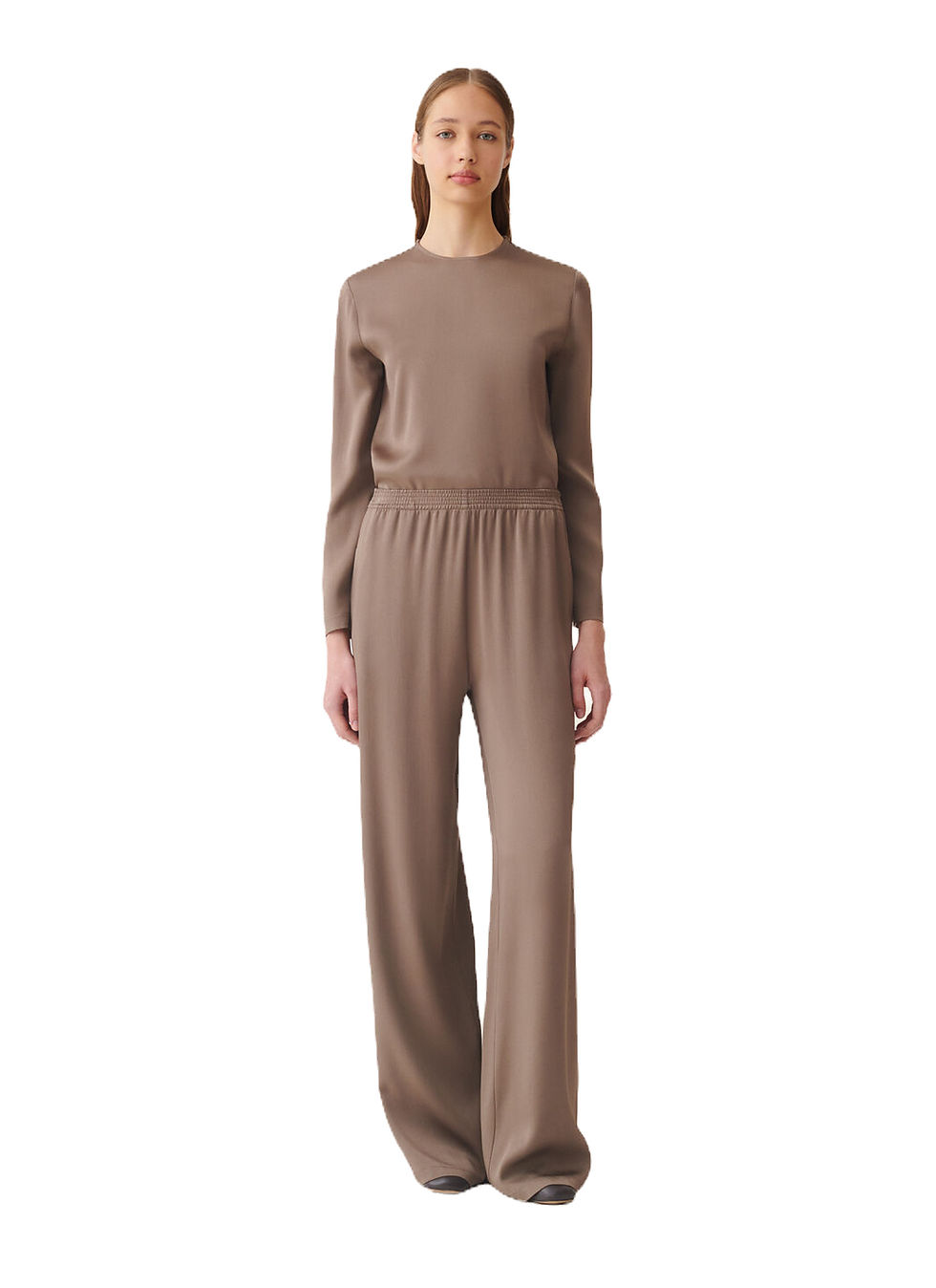 Pantalon à jambes larges en satin brillant FABIANA FILIPPI