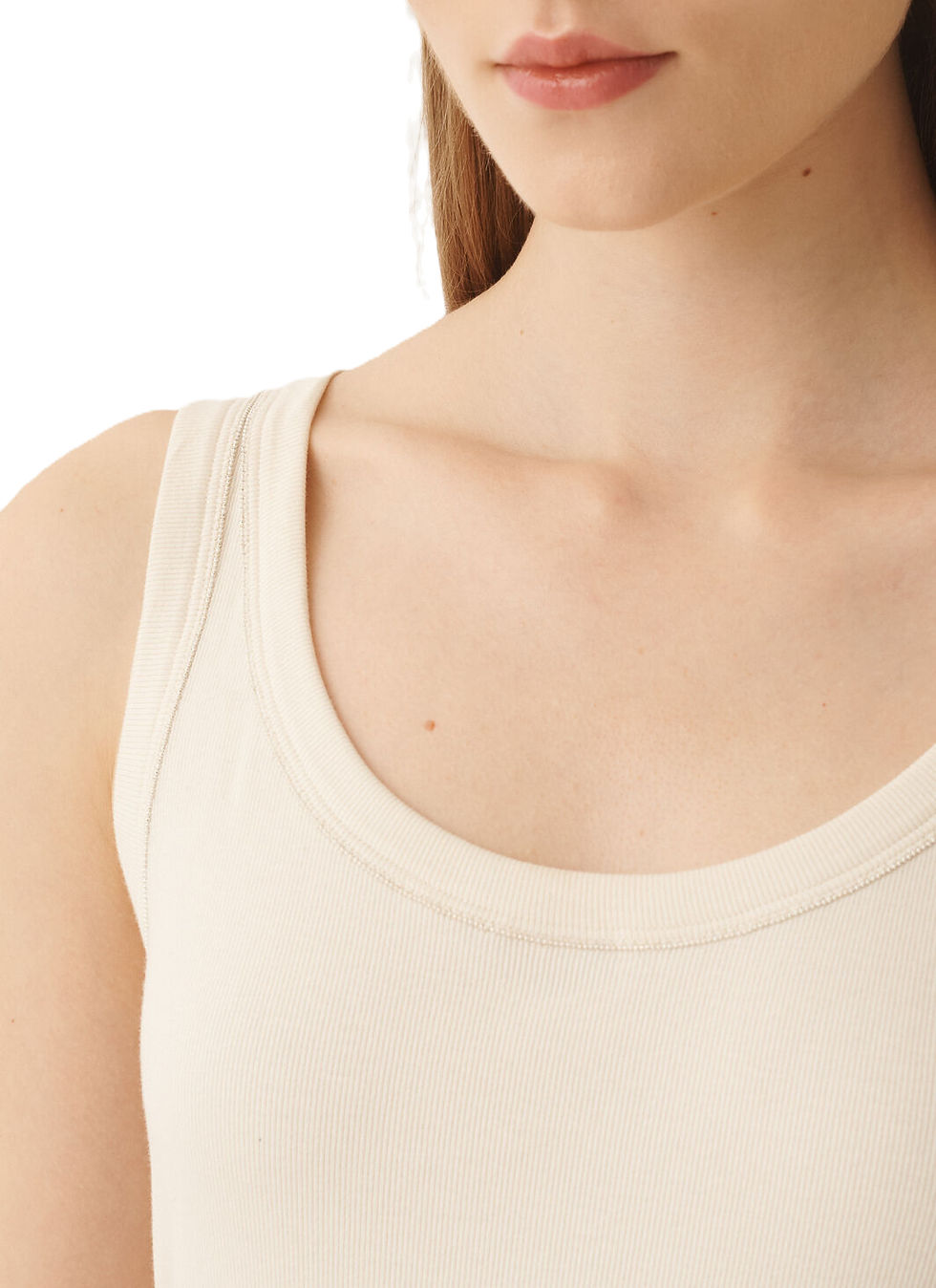 Thumbnail: T-shirt sans manches en jersey FABIANA FILIPPI