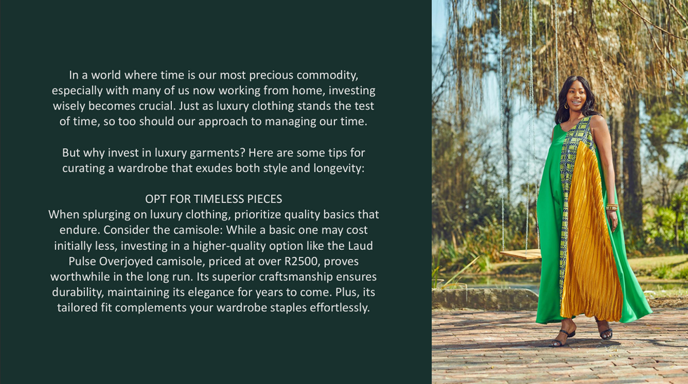 a page that says ' timeless pieces ' on it