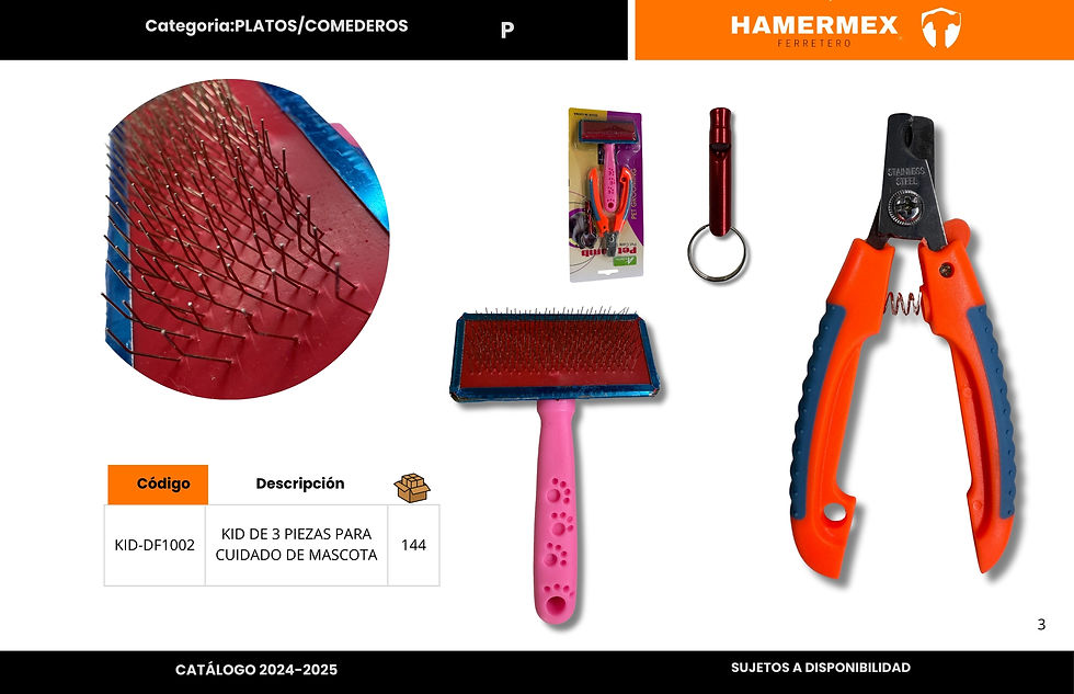 Thumbnail: KIT DE 3 PIEZAS PARA CUIDADO DE MASCOTA