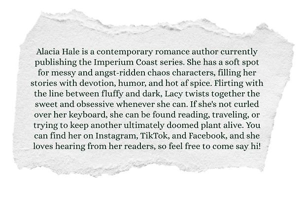 Alacia (pronounced uh-lace-ee-uh) Hale is a contemporary romance writer with a penchant fo