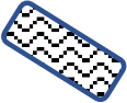 Zig-zag pattern in blue rectangle