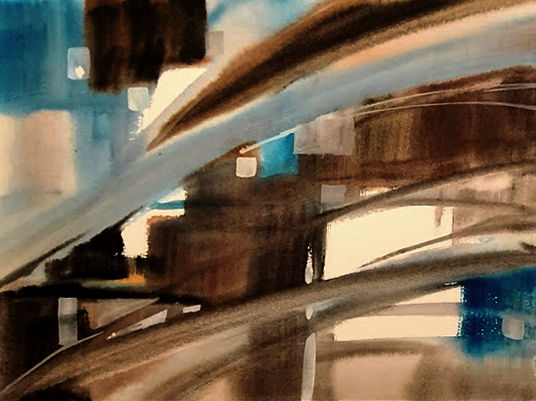 Original Watercolor Demo "Places to Go"