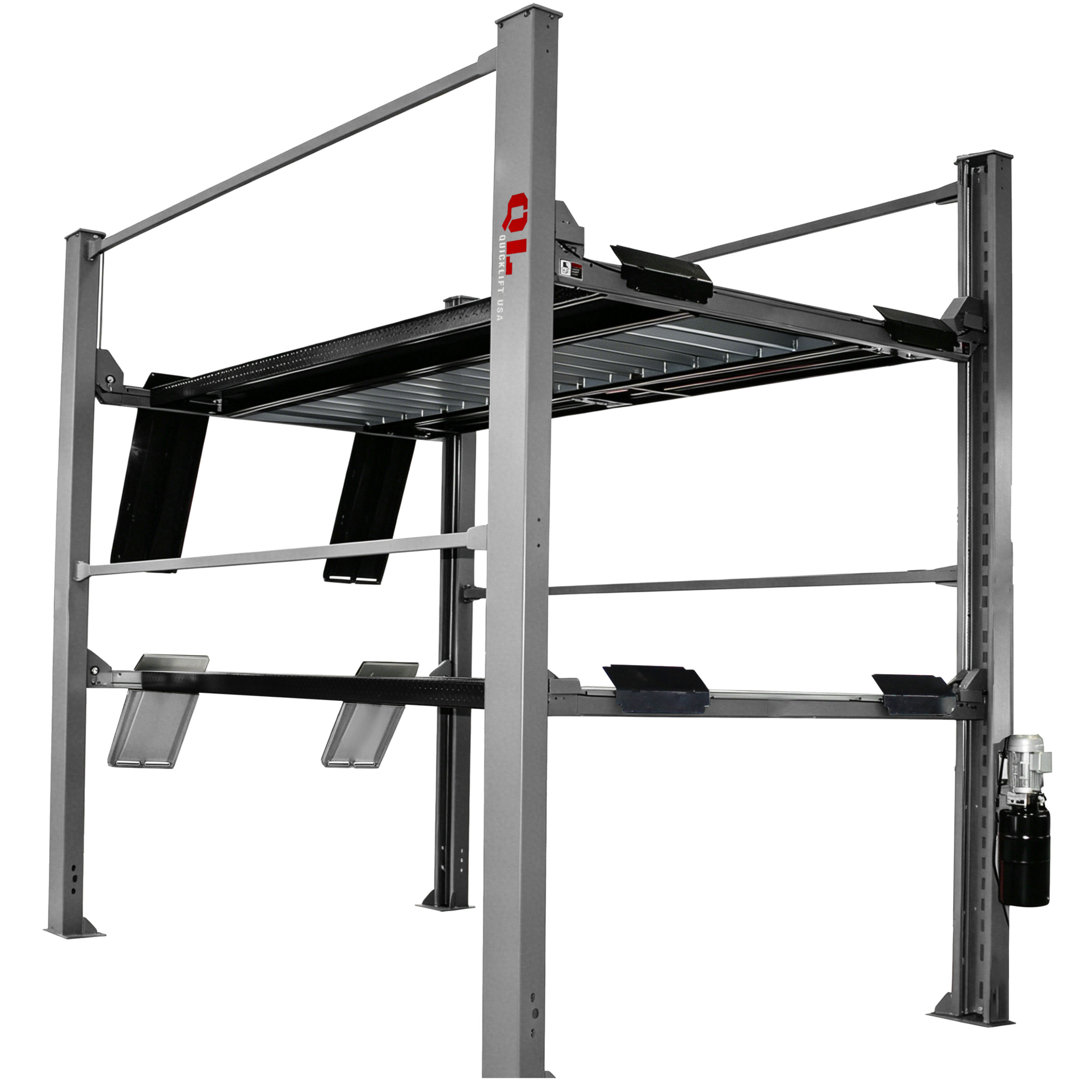 FOUR POST TRIPLE STACKER CAR LIFT | 9,000 / 8,000lb