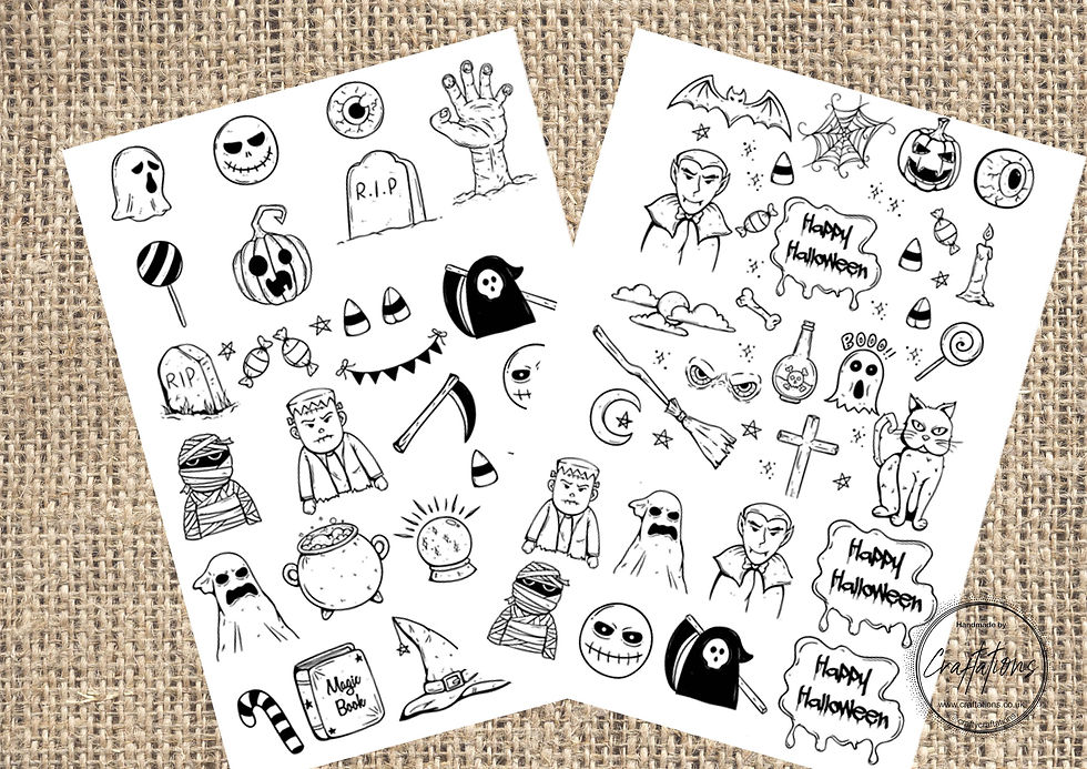 Thumbnail: HALLOWEEN Mixed Set A4 Toner Sheets works with Tattered Lace Foiling Machine