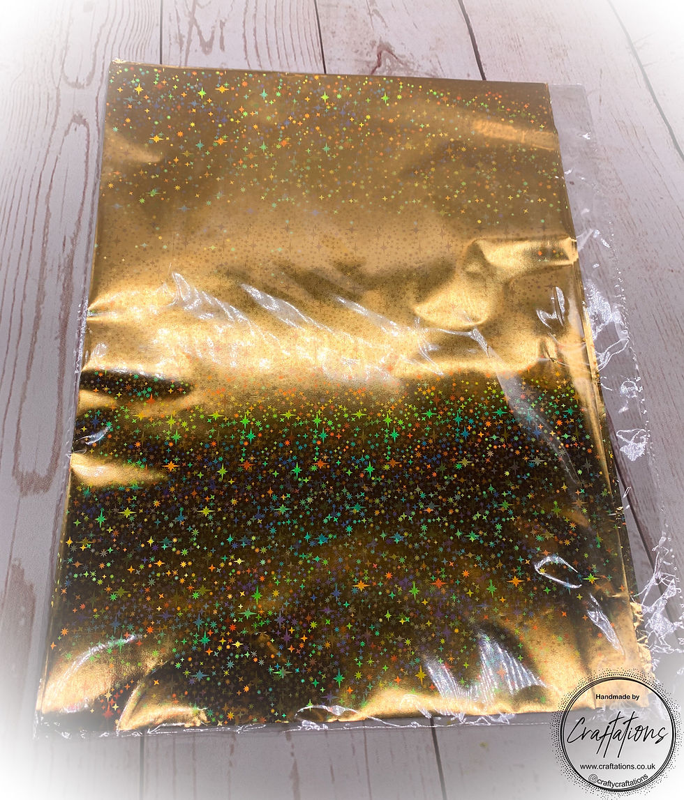 50 sheets A4 Toner Foil GOLD HOLOGRAPHIC STARSWorks With Tattered Lace