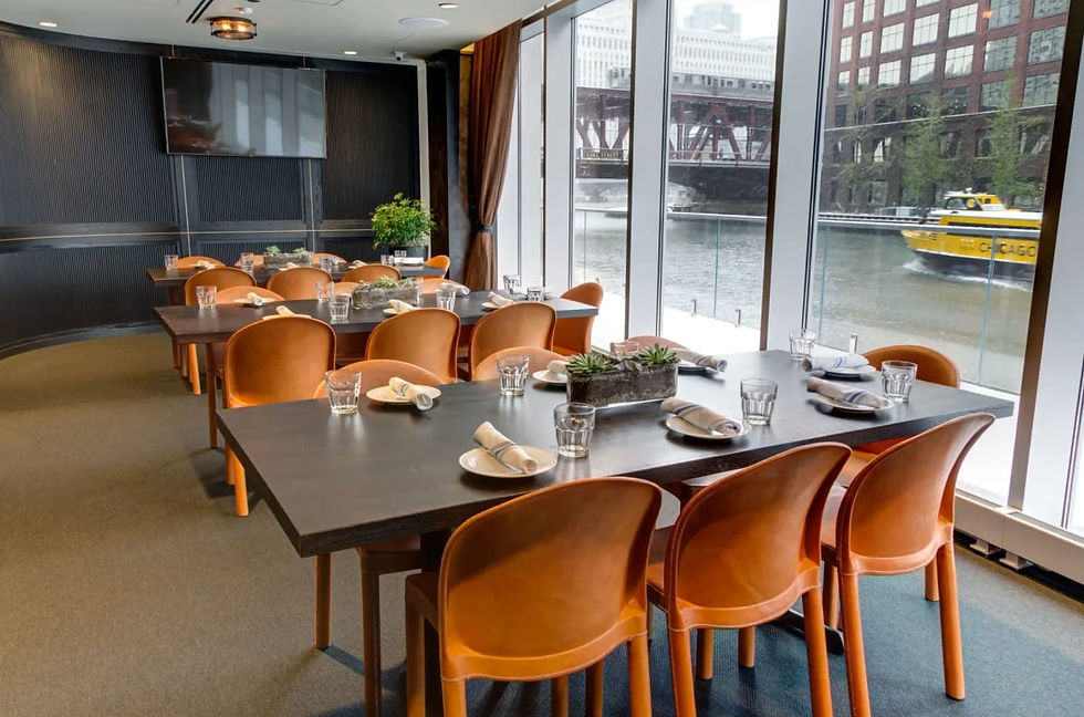 Porter Kitchen & Deck event space on the Chicago River