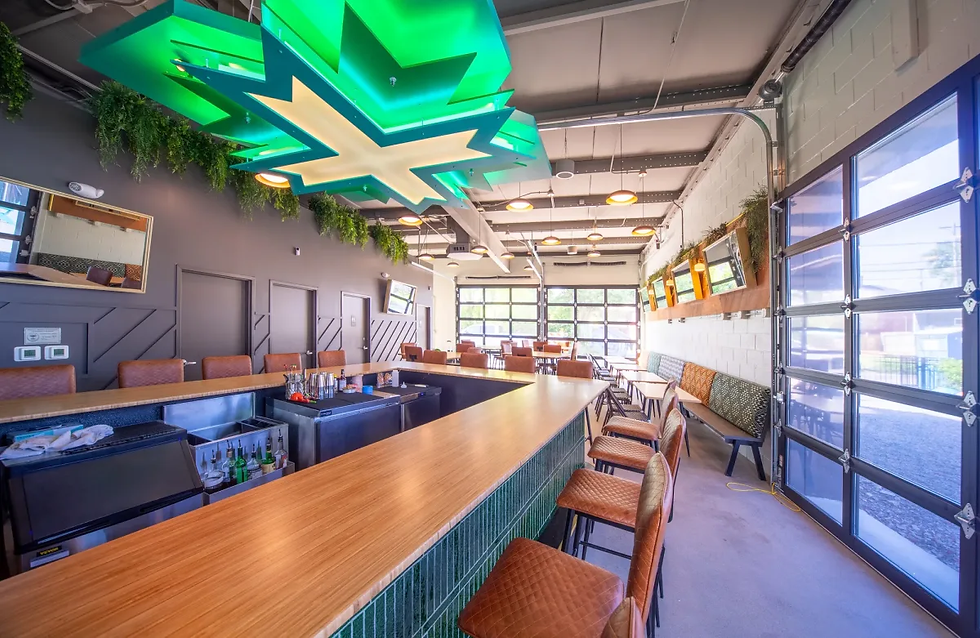 Brewery and beer garden, representing private events at Land-Grant Brewing Company in Columbus, Ohio.