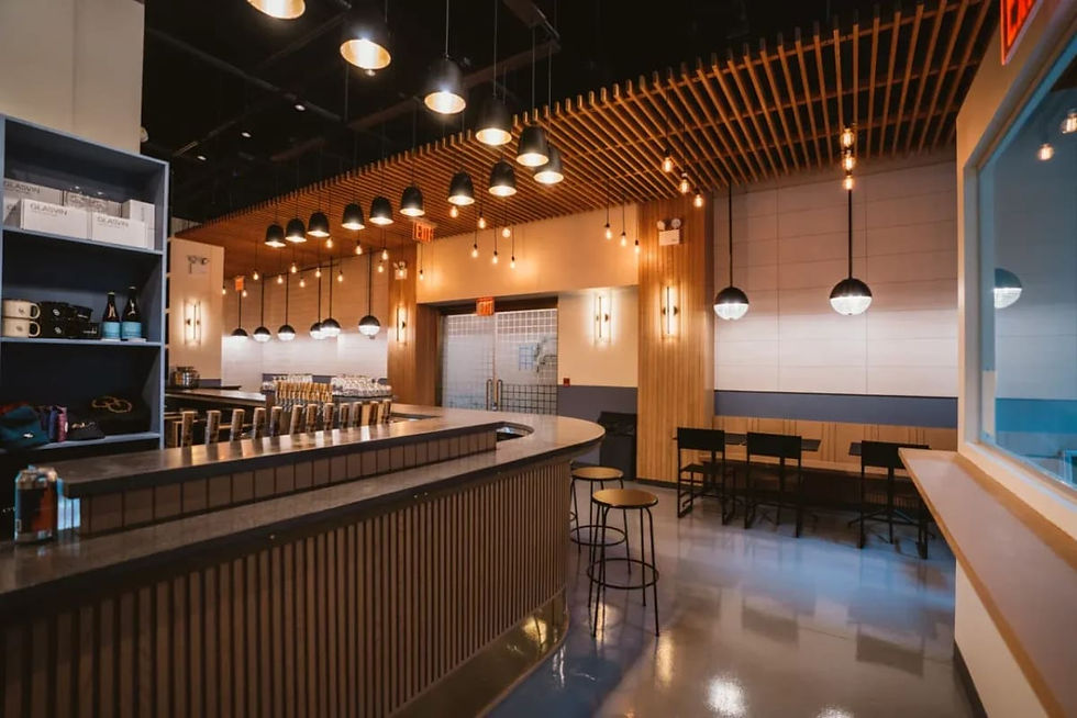 Taproom bar at Other Half Brewing Rockefeller Center