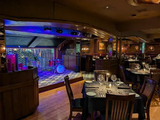 Wood-paneled dining room at London Chop House in downtown Detroit