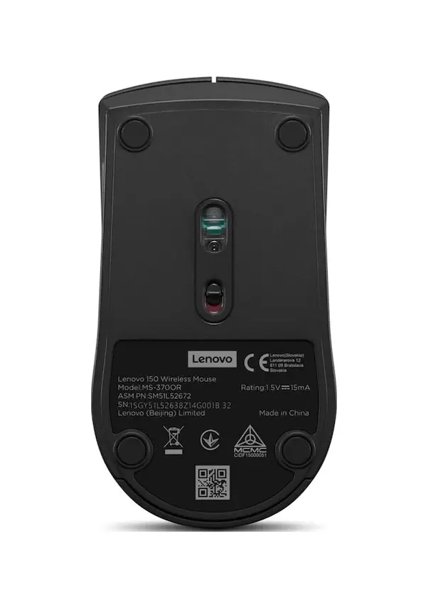 Küçük resim: Lenovo 150 Wireless Kablosuz Mouse - Siyah Gy51l52638 -