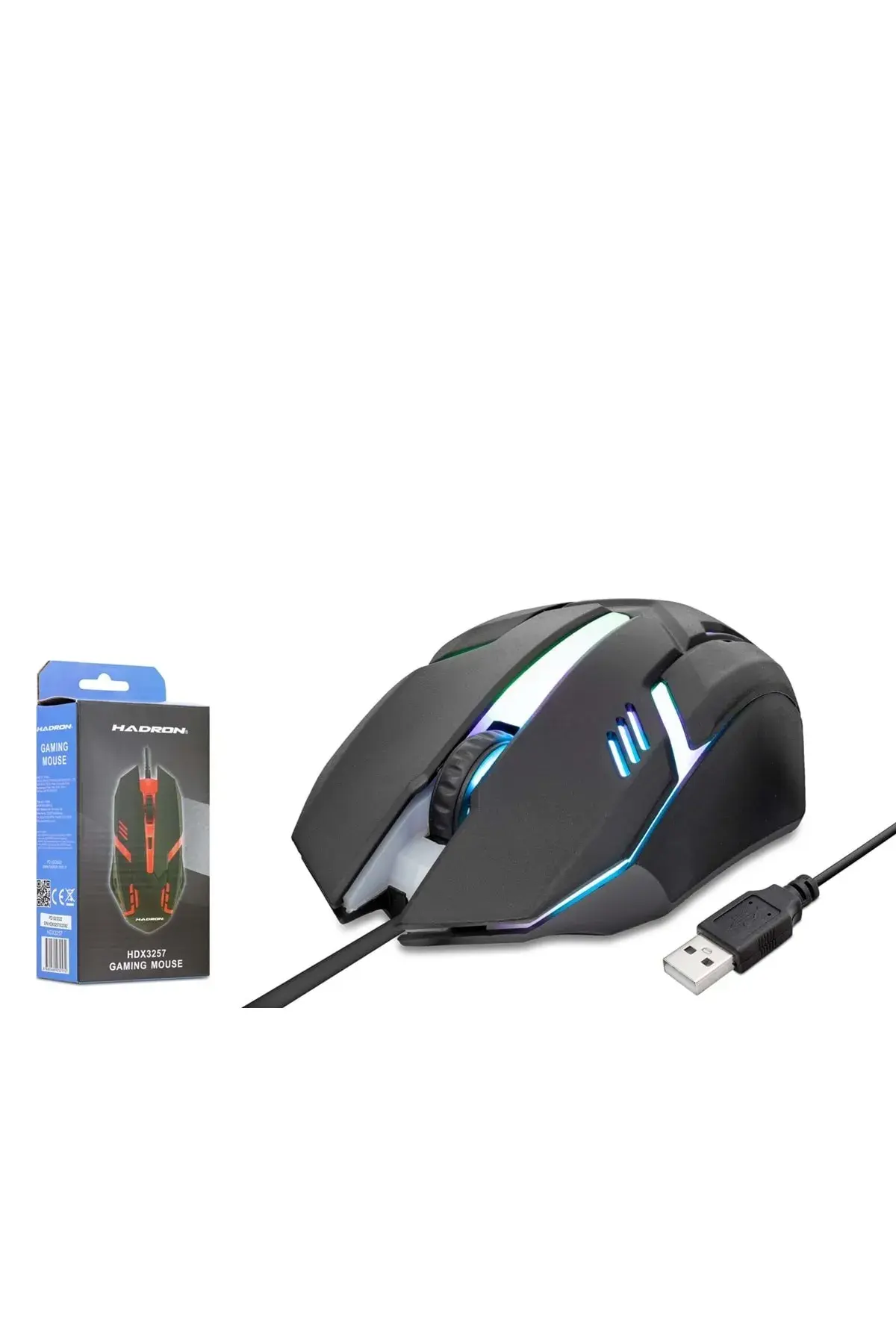 KABLOLU OYUNCU MOUSE 1600DPI LEDLİ HADRON HDX-325725752