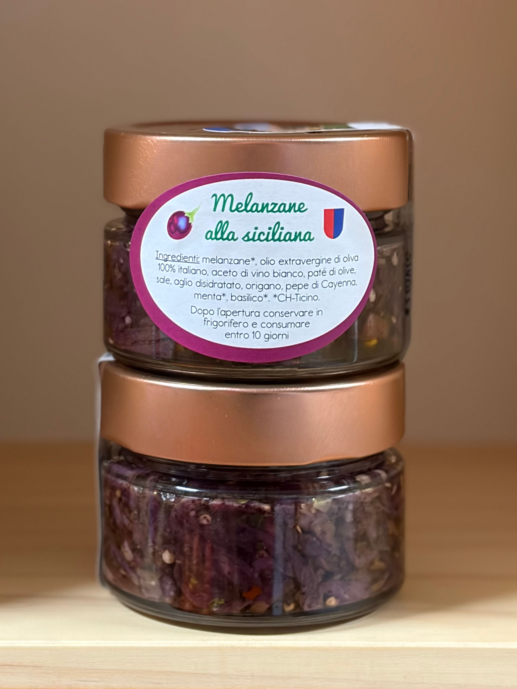 Melanzane ticinesi 🍆 tonde alla siciliana - sott’olio